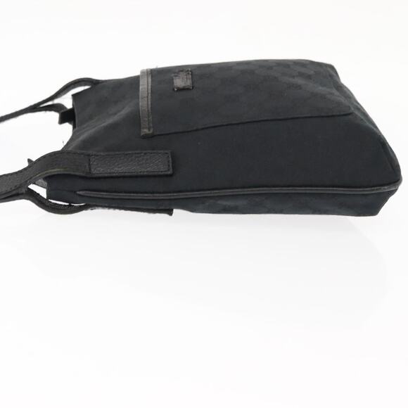 GUCCI GG Canvas Shoulder Bag Black Silver - Picture 5 of 13
